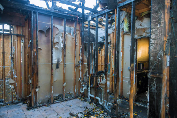 Professional Emergency Fire Cleanup technician working in Llano, TX